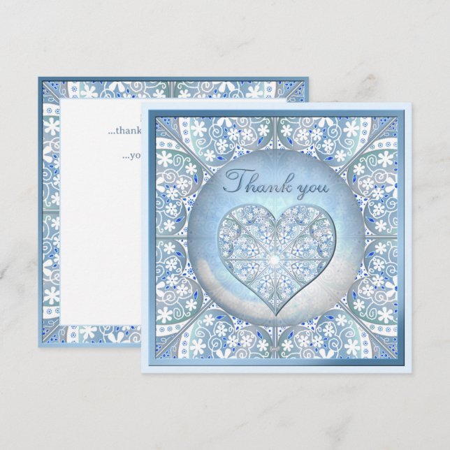 Carte Céramique Lace Bleu clair (Devant / Derrière)