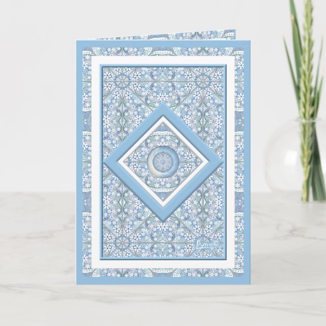 Carte Céramique Lace bleu clair (Devant)