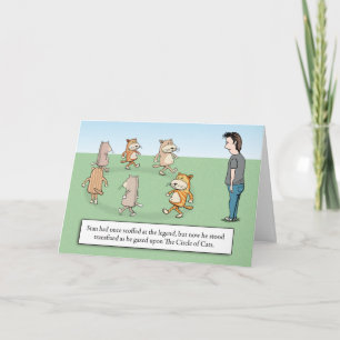 Carte Cercle drôle de chats Anniversaire