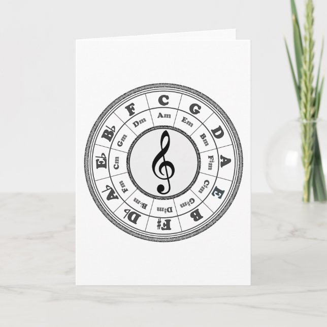 Carte Cercle musical des cinquièmes (Devant)