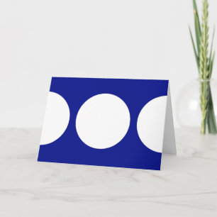 Carte Cercles blancs en bleu
