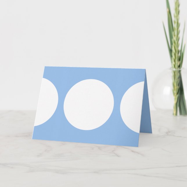 Carte Cercles blancs sur bleu clair (Devant)