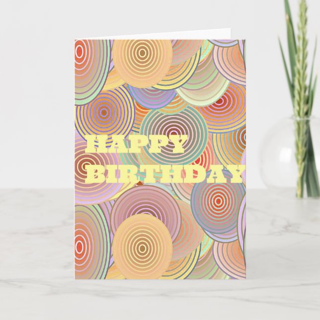 Carte Cercles d'anniversaire heureux (Devant)