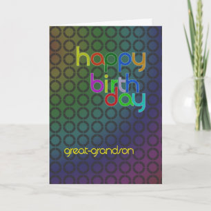 Carte Cercles d'anniversaire pour l'arrière-petit-fils