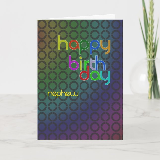 Carte Cercles d'anniversaire pour Nephew (Devant)