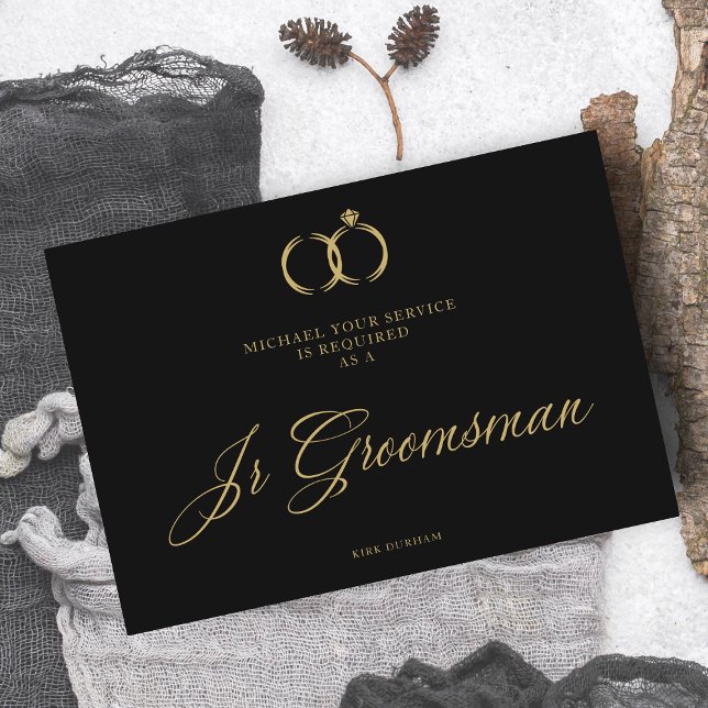 Carte Cercles Mariages minimalistes Jr Groomsman Luxe (Créateur téléchargé)
