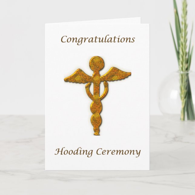 Carte Cérémonie de la captation Symbole Médicale d'or Fé (Devant)