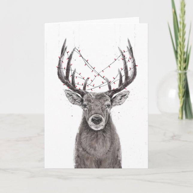Carte Cerf de Noël (Devant)