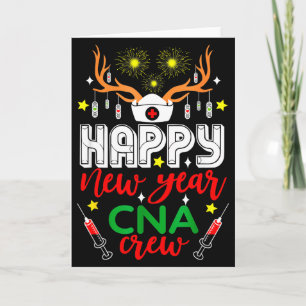 Carte Cerf éléphant drôle Infirmière Noël Bonne Année