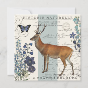 Carte cerf vintage moderne