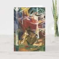 Cerfs dans la forêt par Franz Marc, Vintage Fine A