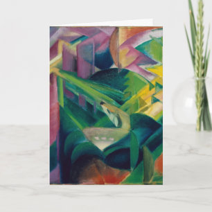 Carte Cerfs dans un jardin de monastère par Franz Marc