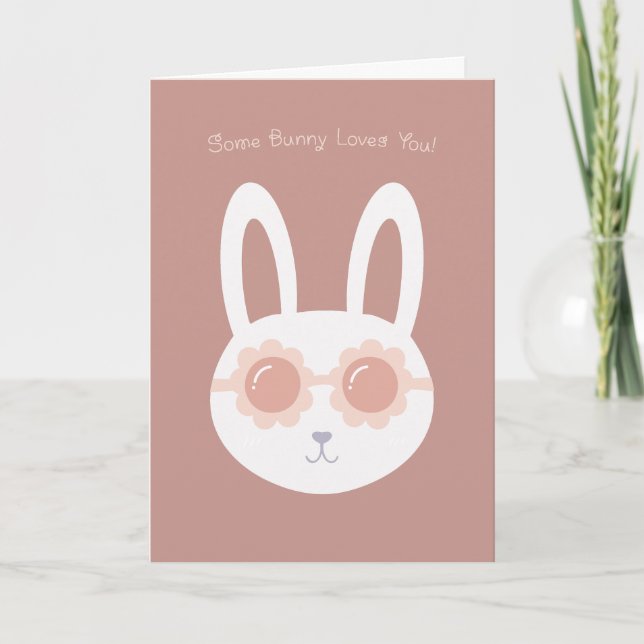Carte Certain Lapin T'aime Brun (Devant)