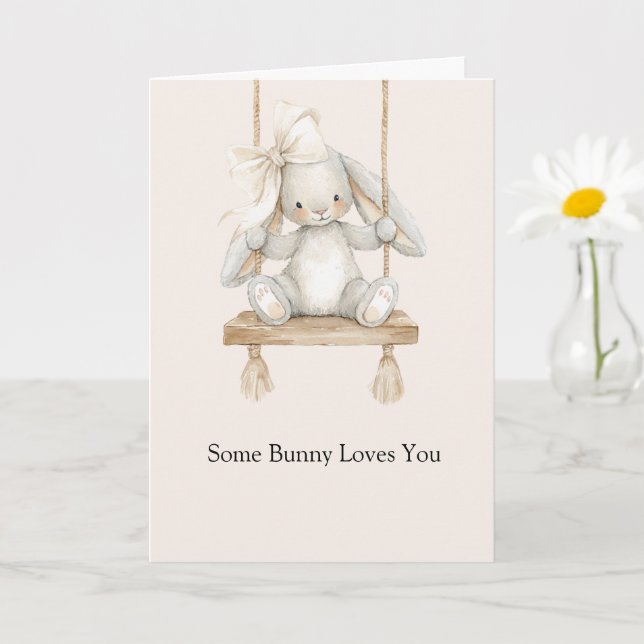 Carte Certain Lapin Vous Aime Swing (Petite plante)