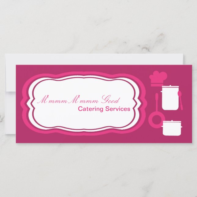 Carte Certificat cadeau 4"x9" Hot Pink Restauration (Devant)