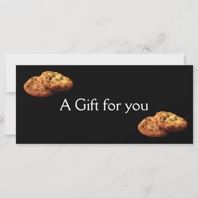 Carte Certificat cadeau à thème Cookie (Devant)