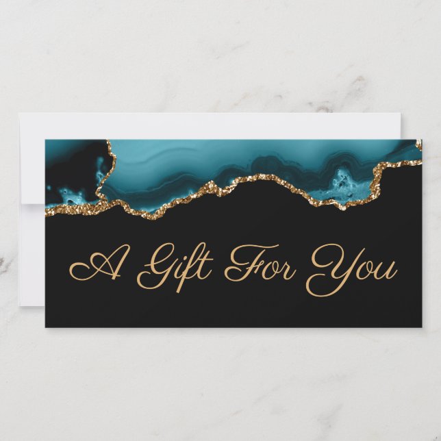 Carte Certificat cadeau Agate turquoise (Devant)