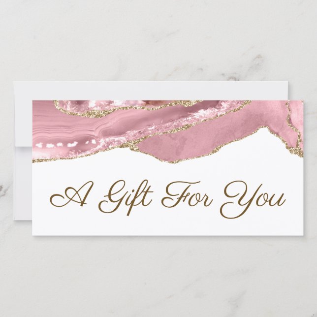 Carte certificat cadeau agneau rose (Devant)