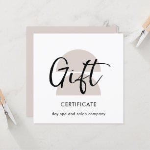 Carte Certificat cadeau Arches modernes