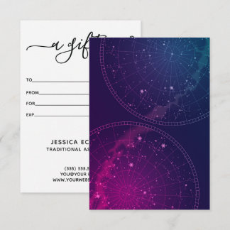 Carte Certificat cadeau Astrologie Graphique Constellati