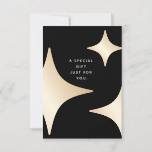 Carte Certificat cadeau Black Gold Stars