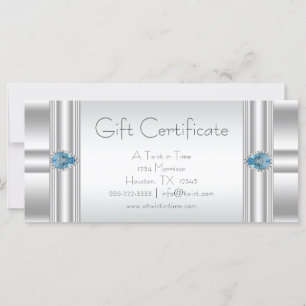 Carte Certificat cadeau Blue Business Certificats cadeau