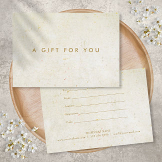 Carte Certificat cadeau Boho d'époque simple