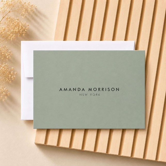 Carte Certificat Cadeau Boutique Luxe Minimaliste Vert S (Créateur téléchargé)