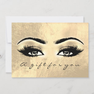 Carte Certificat cadeau Brown OEil or Lash maquillage be