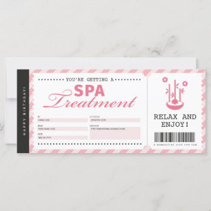Carte Certificat cadeau cadeau spa de jour Massage rose
