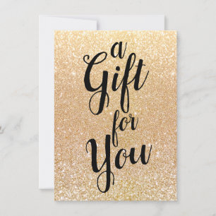 Carte Certificat cadeau Calligraphy Gold Parties scintil