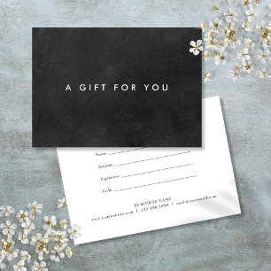 Carte Certificat cadeau Chalkboard moderne simple