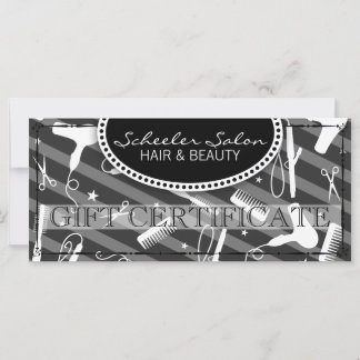 Carte Certificat cadeau cheveux gris et beauté