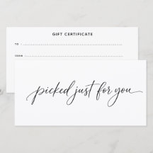 Certificat Cadeau Choisi Juste pour Vous