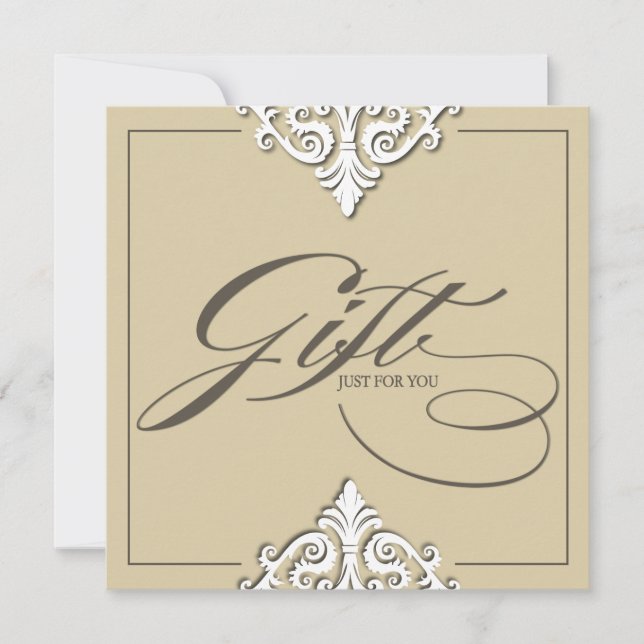 Carte Certificat cadeau classique (Devant)