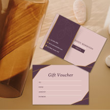 Certificat cadeau d'affaires élégant et rose moder