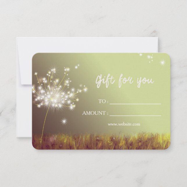 Carte Certificat cadeau Dandelions Business (Devant)