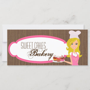 Carte Certificat cadeau de 4"x9" Blonde Baker Coupe rose