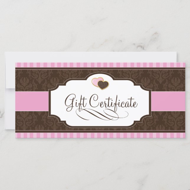 CARTE CERTIFICAT CADEAU DE BAKERY (Devant)
