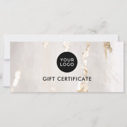 Carte Certificat/Cadeau de Bon de Style Moderne en Or