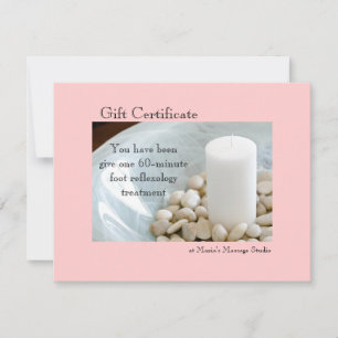 Carte Certificat cadeau de bougie blanche