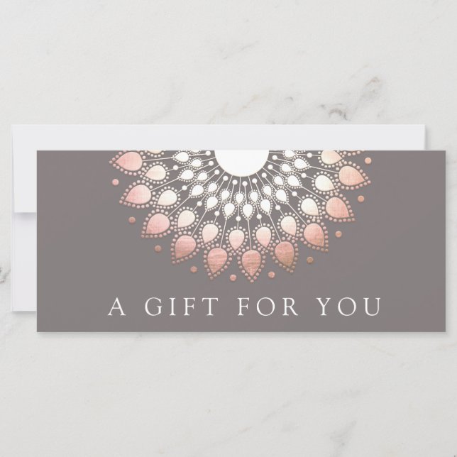 Carte Certificat cadeau de bronzage et de maquillage (Devant)
