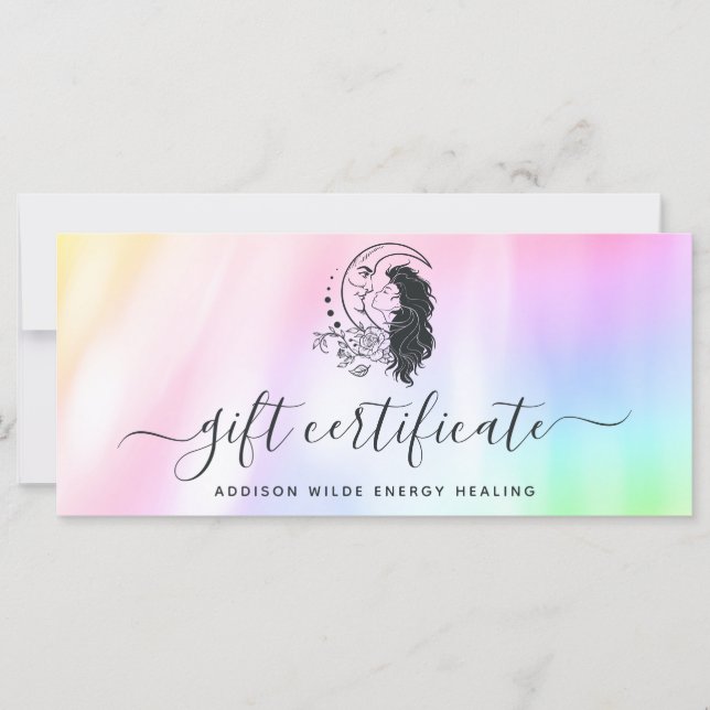 Carte Certificat cadeau de déesse de la déesse mystique  (Devant)