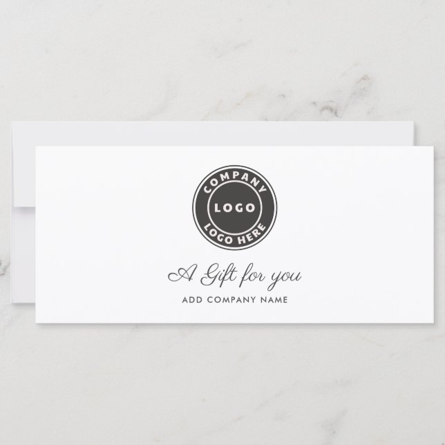 Carte Certificat cadeau de fidélité aux clients du logo  (Devant)