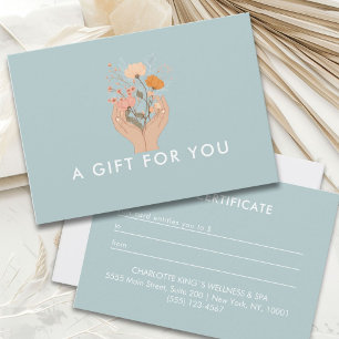 Carte Certificat Cadeau de l'Institut de Beauté Floral C