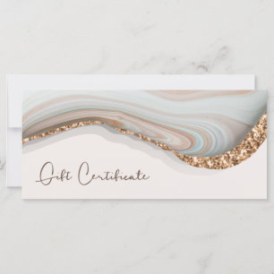 Carte Certificat-cadeau de marbre de pierre Agate