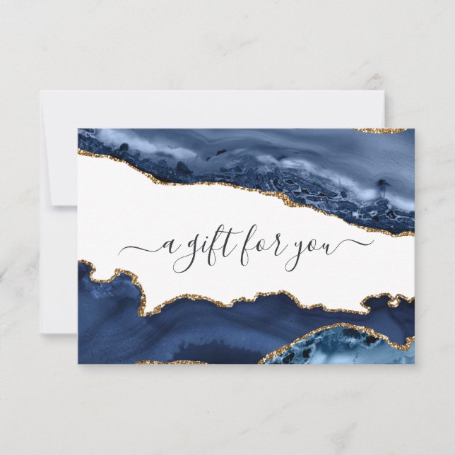 Carte Certificat cadeau de Marine et Gold Agate (Devant)