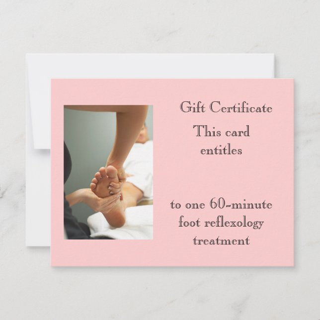 Carte Certificat cadeau de massage de pied (Devant)