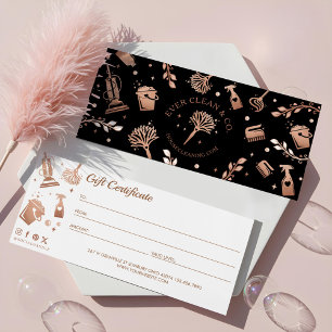 Carte Certificat cadeau de nettoyage de maison de femme 