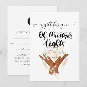 Carte Certificat cadeau de Noël d'entreprise